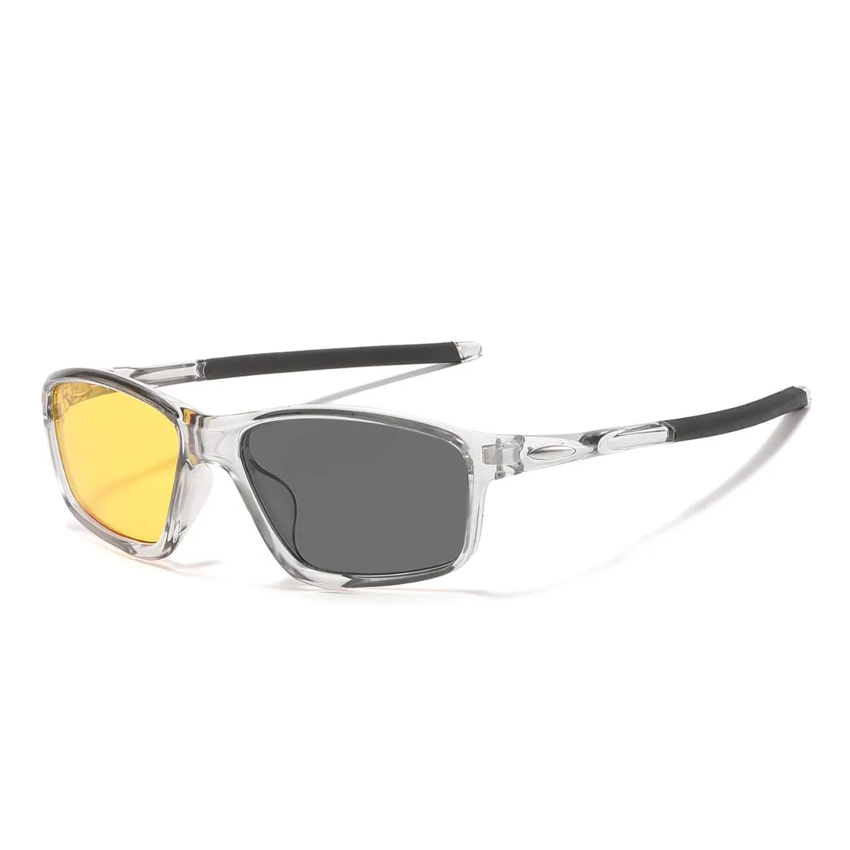 Unisex Photochromic Night Driving Glasses – Anti-Glare Low-Light Sports Sunglasses for Night Cycling, High-Transmission Prescription-Ready Eyewear